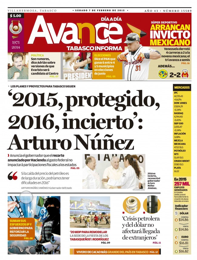 Edición impresa del 07 de Febrero del 2015