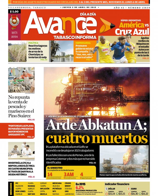 Edición impresa del 02 de Abril del 2015