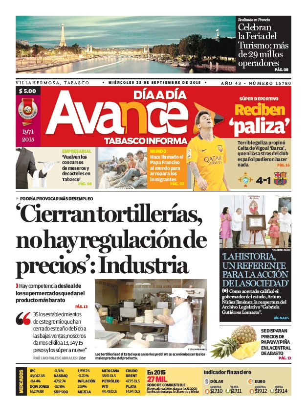 Edición impresa del 24 de septiembre del 2015