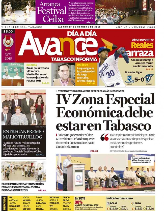 Edición impresa del 17 de octubre del 2015