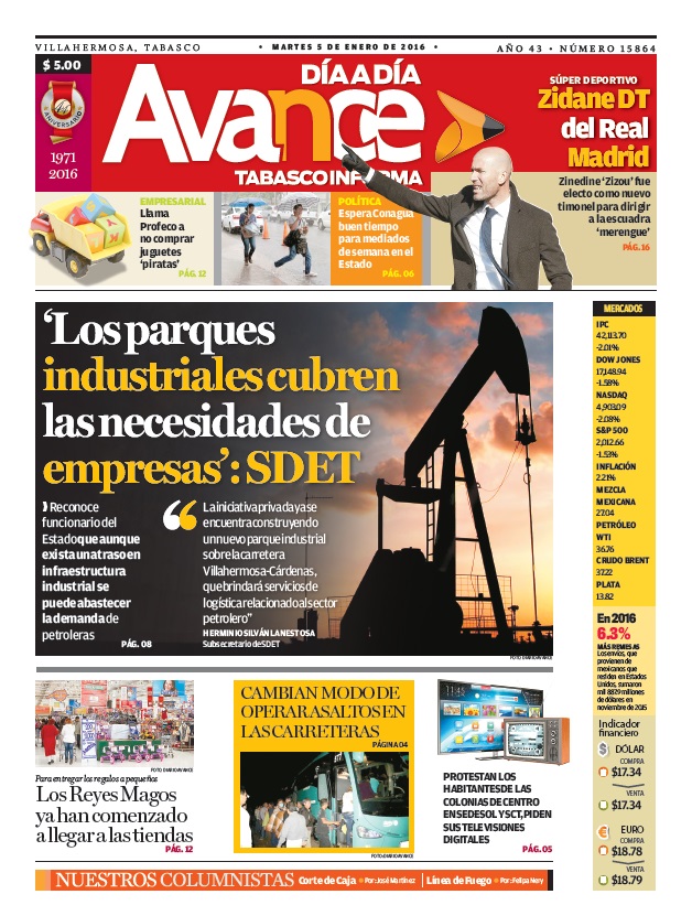 Edición impresa del 5 de enero del 2015