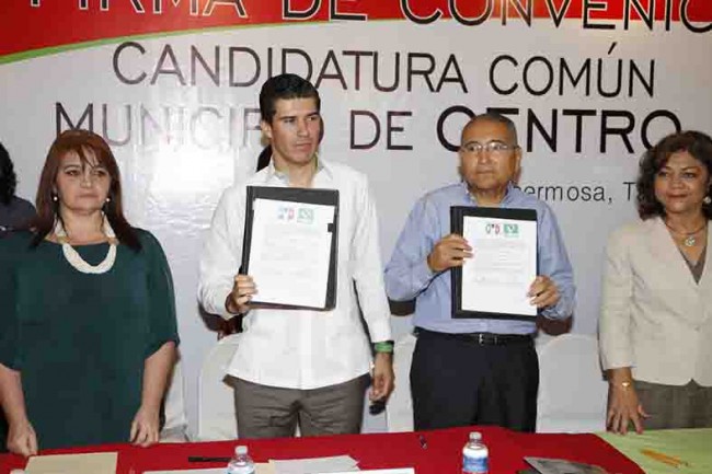 Firman PRI-PVEM convenio de candidatura común