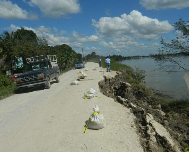 Avanza la erosión del Usumacinta en Jonuta