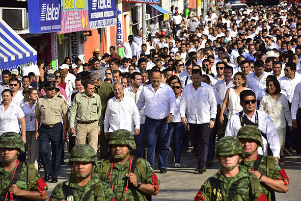 Conmemoran 103 aniversario  de la Marcha de la Lealtad en Tenosique