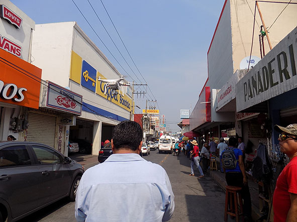 Vuela “dron” la zona  comercial de Cárdenas