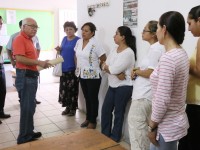 Dialoga secretario de Educación con maestros de Huimanguillo