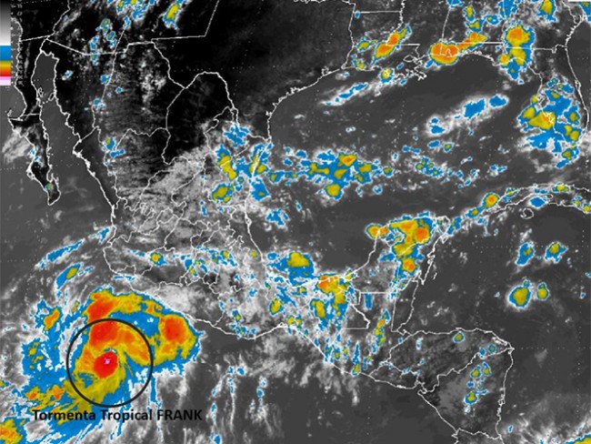 Se forma ‘Frank’ en  el Océano Pacífico