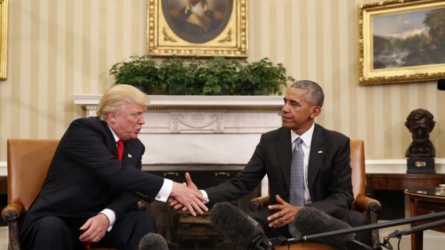 Obama recibe a Trump