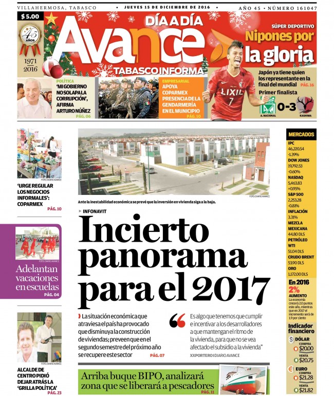 Edición 15 DE DICIEMBRE DE 2016