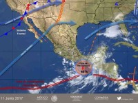 Alertan de tormentas en 8 Estados  a causa de la depresión tropical 3-E