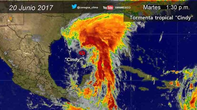 Se forma tormenta tropical Cindy en el Golfo de México