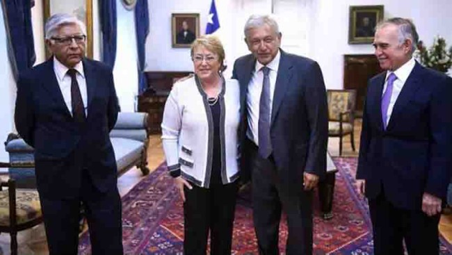 Bachelet recibe a López Obrador