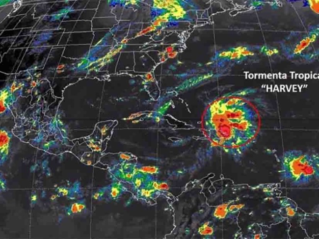 Se forma tormenta tropical ‘Harvey’ en el Mar Caribe