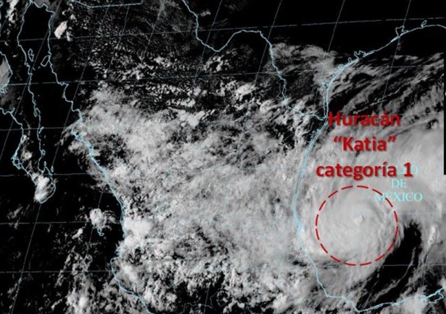 ‘Katia’, una amenaza para costas mexicanas