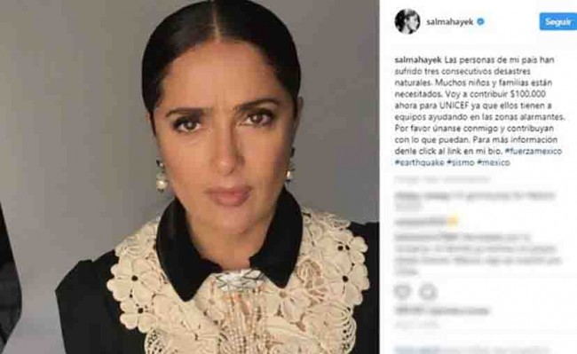 Dona Salma Hayek 100 md a México