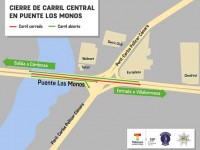 Cerrarán el carril central del puente ‘Los Monos’