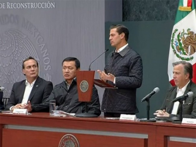 Pide Peña Nieto  transparentar los recursos de reconstrucción