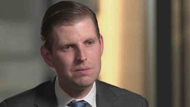 Eric Trump niega que  su padre sea racista