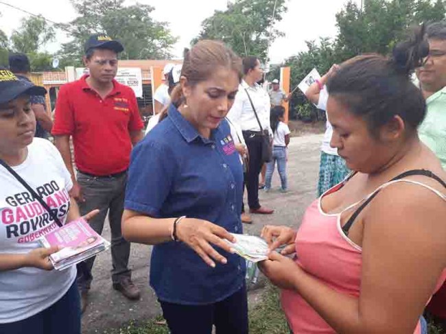 Más seguridad compromete Aracely Quevedo en Cunduacán