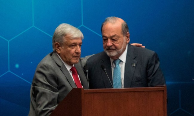 Reconoce AMLO a Carlos Slim  como promotor de la cultura