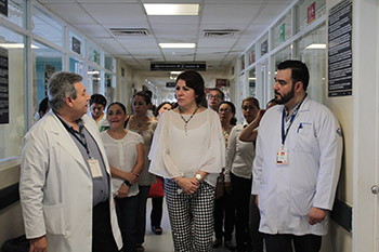 Visita la presidenta del DIF Tabasco el Hospital Rovirosa