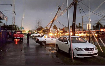 Tornado golpea el sur de Chile