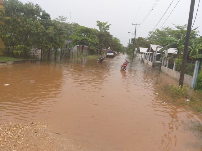 Lluvias inundan cuatro ejidos