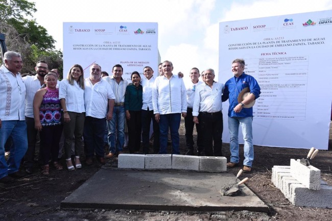 En marcha construcción de planta  de tratamiento de aguas residuales