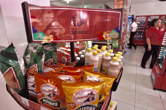 Colocarán productos “Esencia  Tabasco” en tiendas Chedraui