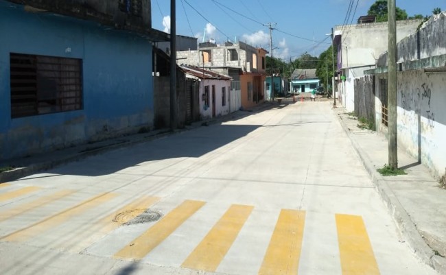 Mantiene SOTOP programa de  pavimentación en Tenosique