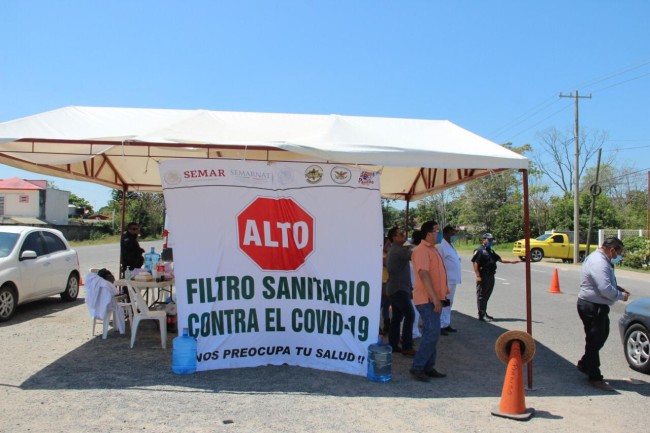 Se implementan filtros sanitarios en las carreteras para contención del Covid-19