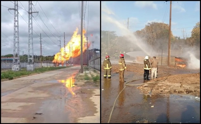 Incendio en el complejo petroquímico de Pajaritos