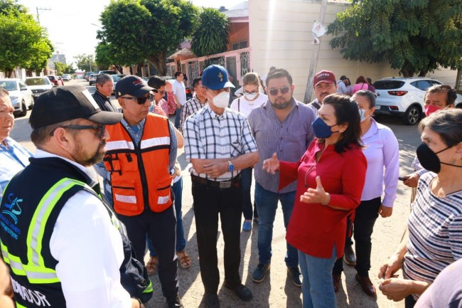 Inaugura Yolanda Osuna, obras de drenaje y concreto hidráulico