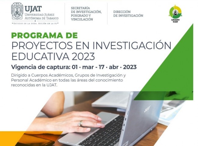 Publica UJAT convocatoria para  proyectos de investigación educativa