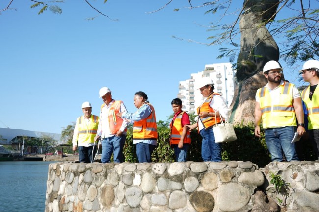 Supervisan limpieza de la laguna Las Ilusiones