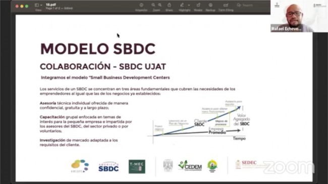 Presenta Sedec modelo SBDC para pequeños empresarios