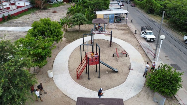 Supervisa Yolanda Osuna reconstrucción del parque ‘Covadonga’ en colonia Miguel Hidalgo