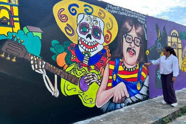 Murales en Panteón de Tecomajiaca