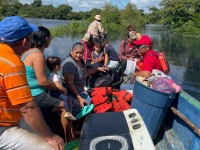 Evacuan primeras familias por desborde del Usumacinta