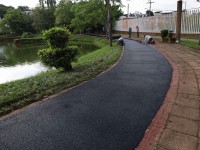 Avanza rehabilitación de la pista de tartán en el parque La Pólvora