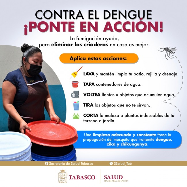 Invitan a mantener acciones preventivas contra el dengue