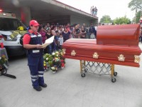 Dan el último  adiós al bombero  que fue atropellado