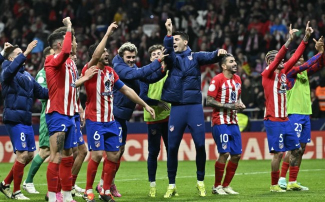 Colchoneros se mete a semis de la  Copa del Rey tras vencer 1-0 a Sevilla