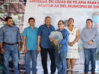 Productores acuícolas reciben apoyos de Gregorio Espadas