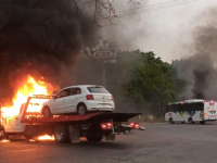 Dos calcinados durante  la violencia en Cárdenas