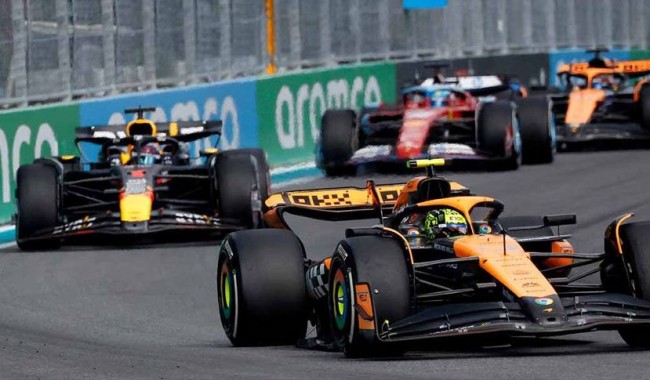 Lando Norris superó a Verstappen; en el GP de Miami, Checo quinto