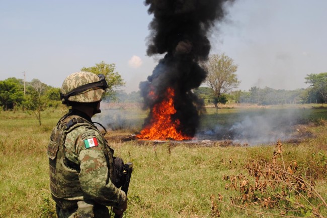 Incineran 240 kilos de cocaína