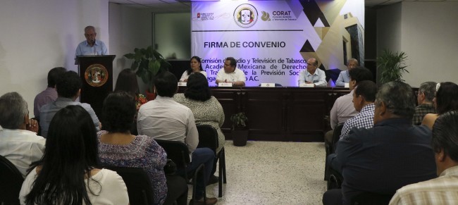 Signan  convenio Corat y Academia  Mexicana de Derecho del Trabajo
