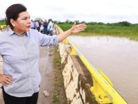 Constata Yolanda Osuna operación del canal de alivio El Censo y de cárcamos