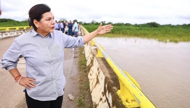 Constata Yolanda Osuna operación del canal de alivio El Censo y de cárcamos